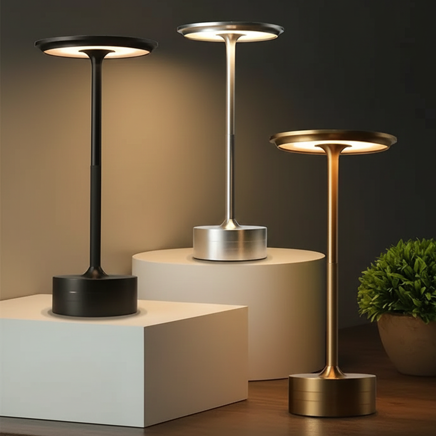 Vintage Metal Desk Lamp with TouchControl